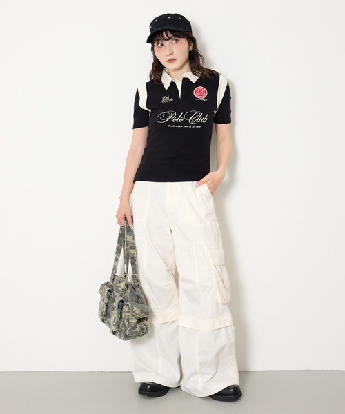 SLY（スライ） ワイドパンツ カーゴパンツ WASHED 2WAY CARGO PT
