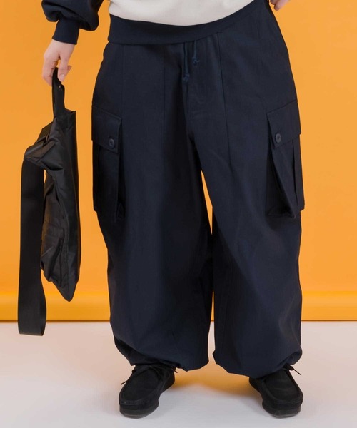 「MUHET」 カーゴパンツ MEDIUM ネイビー レディース_画像2