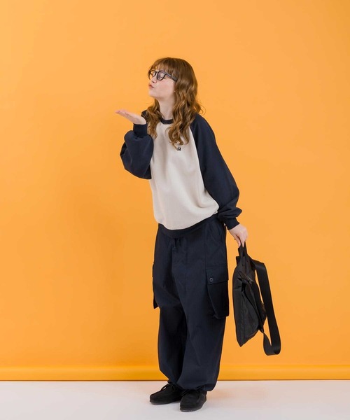 「MUHET」 カーゴパンツ MEDIUM ネイビー レディース_画像4
