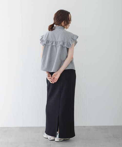 URBAN RESEARCH Sonny Label ブラウス シャツ スタンドカラーフリル 