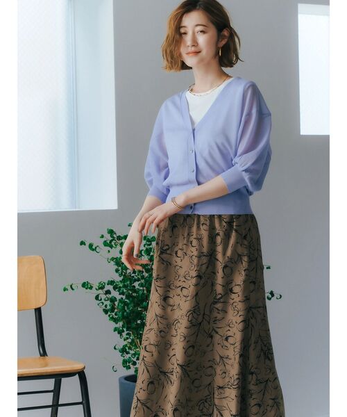 「YECCA VECCA」 ニットカーディガン FREE ラベンダー レディース_画像4