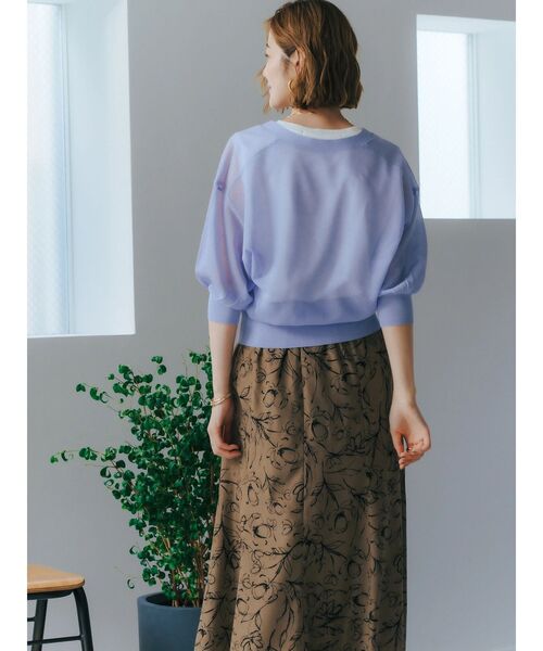 「YECCA VECCA」 ニットカーディガン FREE ラベンダー レディース_画像6