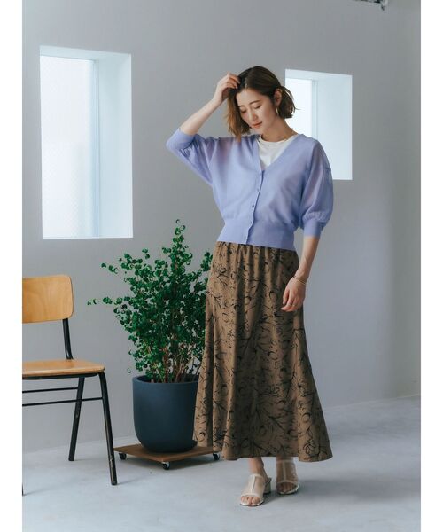 「YECCA VECCA」 ニットカーディガン FREE ラベンダー レディース_画像9