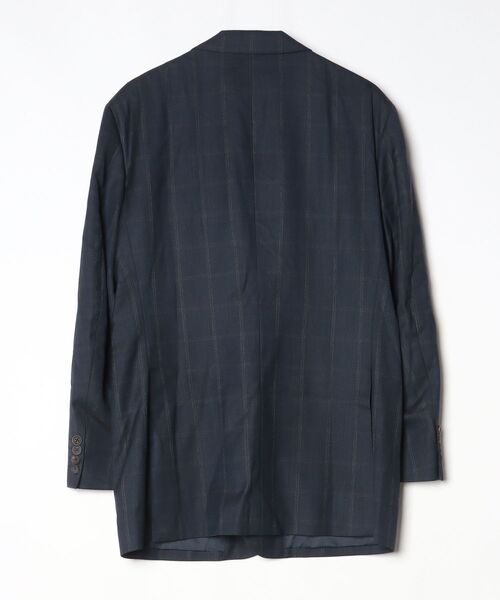 BURBERRY（バーバリー） チェック柄テーラードジャケット - ネイビー 