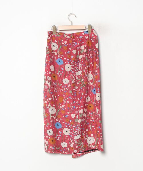「MARELLA」 花柄スカート 38 レッド レディース_画像2