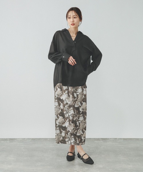 「GLOBAL WORK」 長袖シャツ LARGE ブラウン系その他6 レディース_画像2