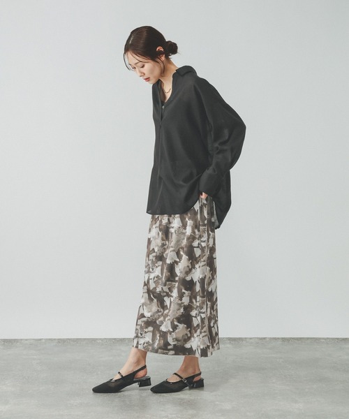「GLOBAL WORK」 長袖シャツ LARGE ブラウン系その他6 レディース_画像3