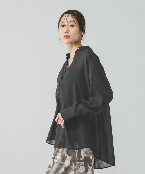 「GLOBAL WORK」 長袖シャツ LARGE ブラウン系その他6 レディース_画像5