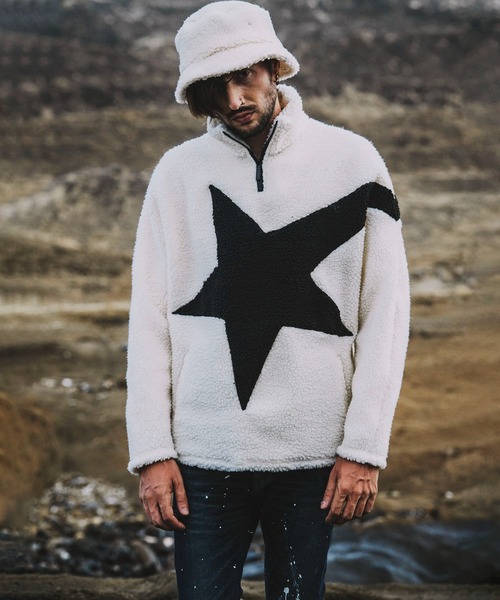 NO ID.（ノーアイディー） 「NO ID.」Two Star Boa Big Pullover 