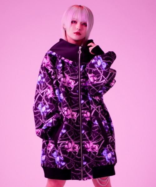 BACKSTAGE PASS パーカー APOLLO-GRAFFITI ZIP PK(アポロ