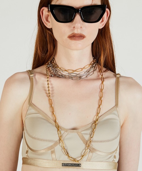 ネックレス ボックスチェーンラリエットネックレス/Box Chain Lariat Necklace レディースの画像