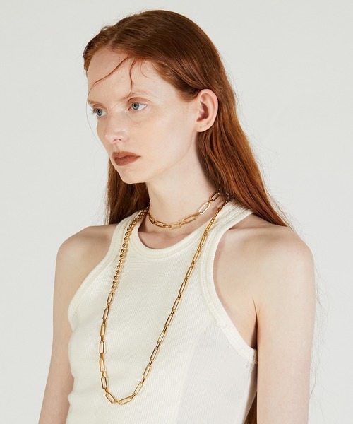 ネックレス ボックスチェーンラリエットネックレス/Box Chain Lariat Necklace レディースの画像