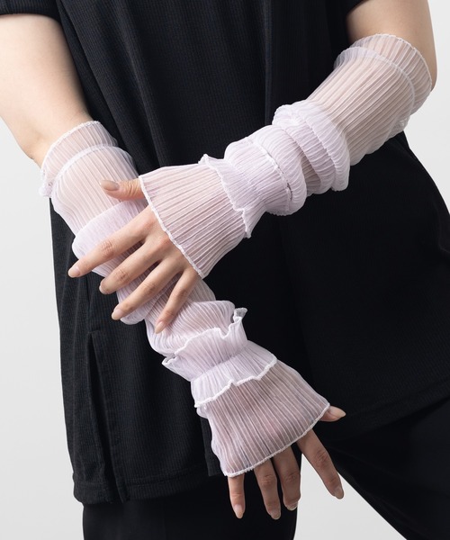 emonique（エモニーク） アームカバー 透け感 ロング丈レース 締め付け