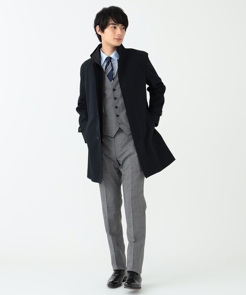 ステンカラーコート BEAMS HEART / 撥水 カルゼ 2WAY スタンド