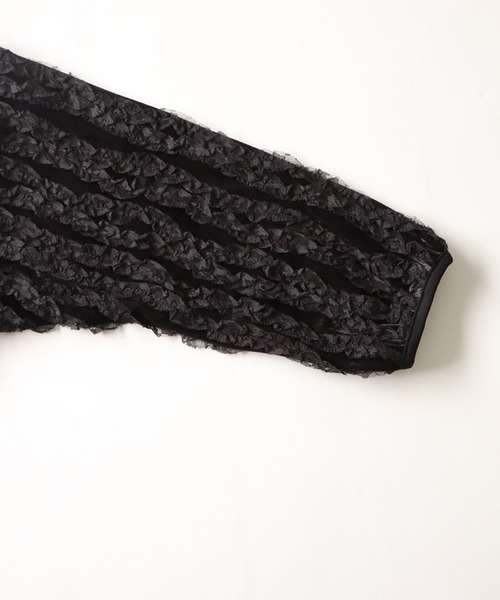 antiqua（アンティカ） カーディガン レースフリルカーディガン