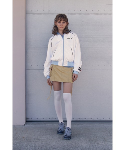 さらに100円引き◆KIRSH◆UNI LOGO WAPPEN CROP BLOUSON JACKET ブルゾン アウター KIRSH UNI LOGO WAPPEN CROP BLOUSON JACKET