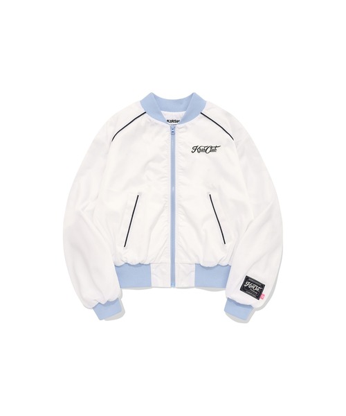 さらに100円引き◆KIRSH◆UNI LOGO WAPPEN CROP BLOUSON JACKET ブルゾン アウター KIRSH UNI LOGO WAPPEN CROP BLOUSON JACKET