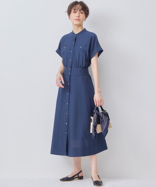 christian Dior 青いボタン付き半袖ワンピース ワンピース ワンピース 半袖 シアーボイル : ZOZOTOWN Yahoo!店 - 通販 - Yahoo
