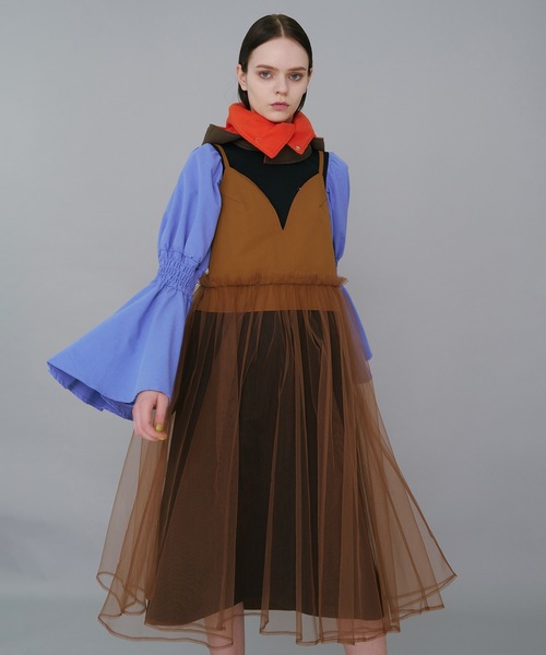 NON TOKYO（ノントーキョー） ワンピース GATHER TULLE CAMISOLE ONE