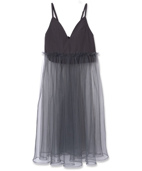 NON TOKYO（ノントーキョー） ワンピース GATHER TULLE CAMISOLE ONE