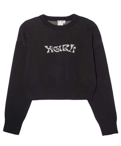X-girl ニット セーター BUTTERFLY COMPACT KNIT TOP レディース