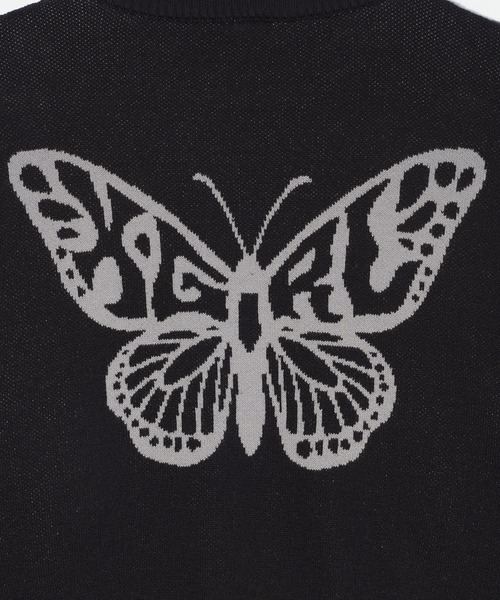 X-girl ニット セーター BUTTERFLY COMPACT KNIT TOP レディース