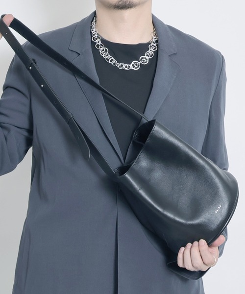 激レア BULL ORIGINAL レザーショルダーバッグブラック YArKA ショルダーバッグ 「YArKA/ヤーカ」real leather bucket type