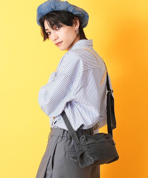 ショルダーバッグ an meets zakka ハードウォッシュドデニムショルダー