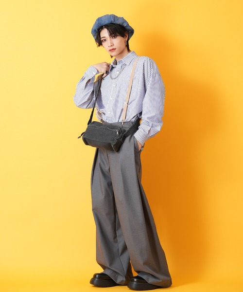 ショルダーバッグ an meets zakka ハードウォッシュドデニムショルダー