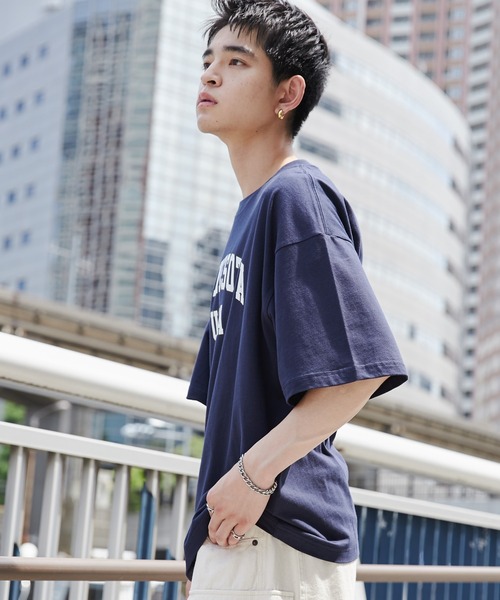 WEGO（ウィゴー） tシャツ WEGO/カレッジロゴプリントT メンズ