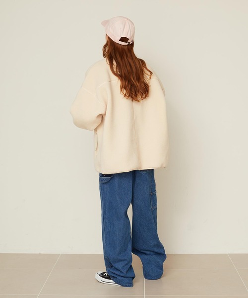 MILKFED.（ミルクフェド） コート アウター BAR LOGO BOA JACKET 