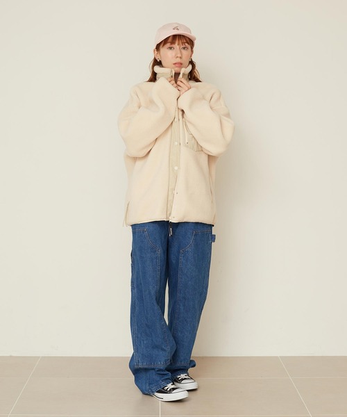 MILKFED. コート アウター BAR LOGO BOA JACKET レディース