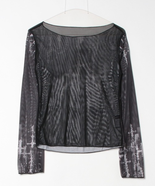 tシャツ A'GEM/9 × .kom「NOVESSEL/ノベセル」クロス柄シアースキントップス レディース NOVESSEL tシャツ A'GEM/9 × .kom「NOVESSEL/ノベセル」クロス柄