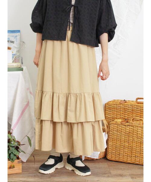 Samansa Mos2（サマンサモスモス） スカート 柄アソート裾重ねスカート