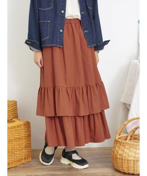 Samansa Mos2（サマンサモスモス） スカート 柄アソート裾重ねスカート