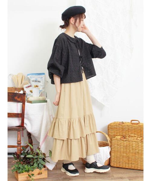 Samansa Mos2（サマンサモスモス） スカート 柄アソート裾重ねスカート