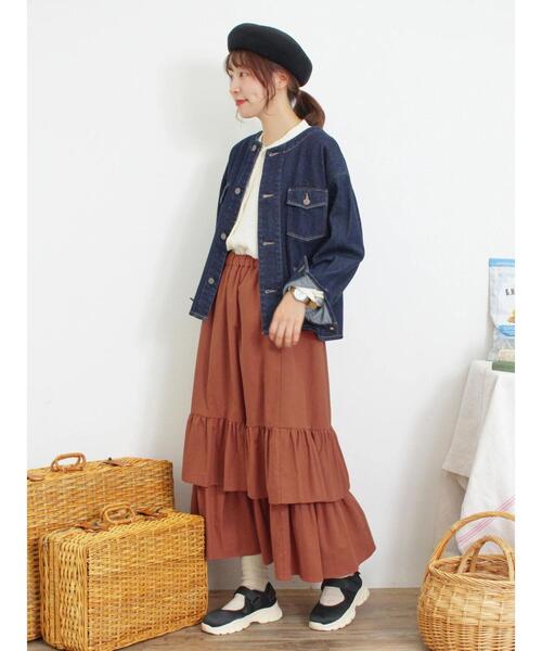 Samansa Mos2（サマンサモスモス） スカート 柄アソート裾重ねスカート