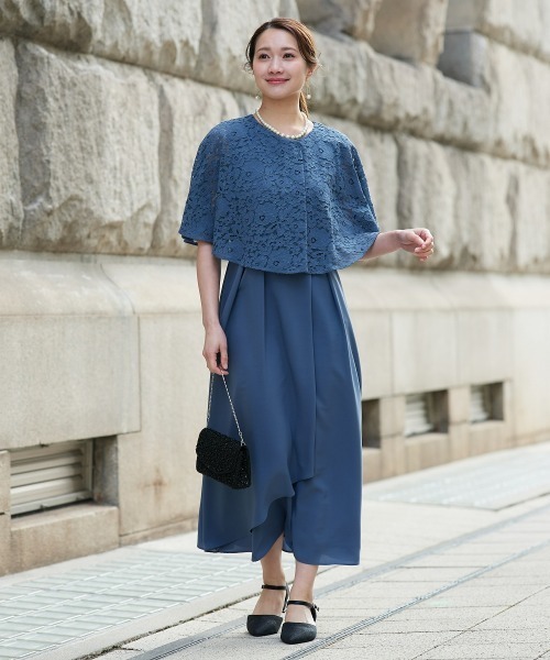 J by blue ブルー ドレスジャケットセット 結婚式ドレス お呼ばれドレス Jolie et Jolie（ジョリー エ ジョリー） パーティードレス ドレス 前