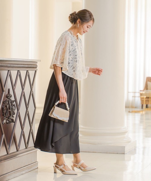 Jolie et Jolie（ジョリー エ ジョリー） ドレス 前開きレースケープ風