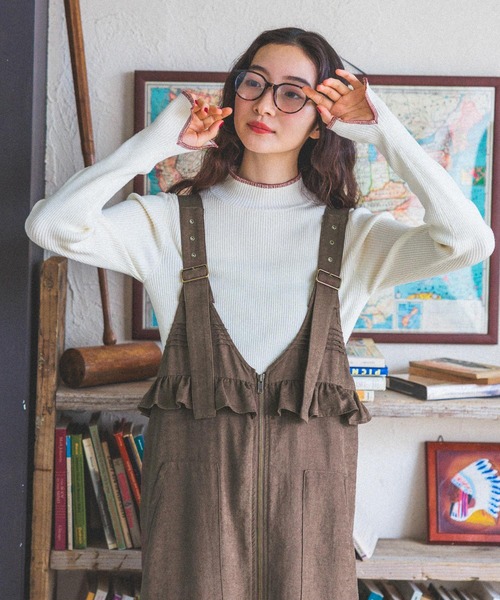 niko and…（ニコアンド） ニット セーター 配色ステッチリブニットプル