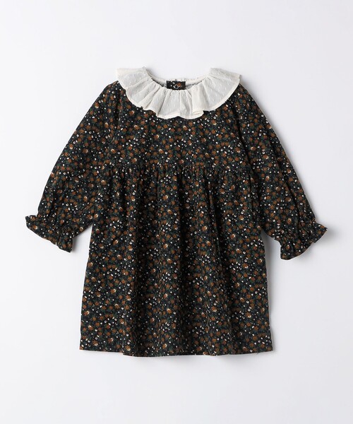 【最終価格】▼シップス　プチフラワーワンピース セール】SHIPS any:〈ウォッシャブル〉プチ リーフ＆フラワープリント