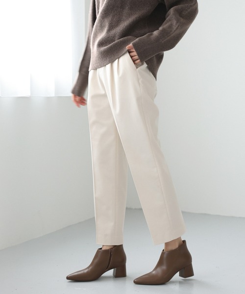 GLOBAL WORK パンツ あったかウツクシルエットテーパードパンツ