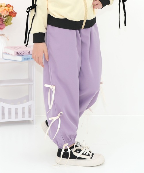 Bee des Bee パンツ 3連リボン パラシュートパンツ キッズ 子供服