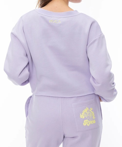 RVCA トレーナー スウェット レディース TOUGH LUCK CROPPED C