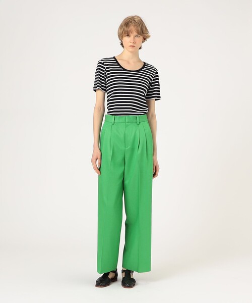 MACPHEE（マカフィー） スラックス パンツ ウールレーヨンツイル