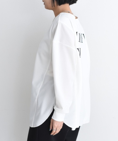 フロッキープリント ワッフル切替2WAYプルオーバー Eimee Law