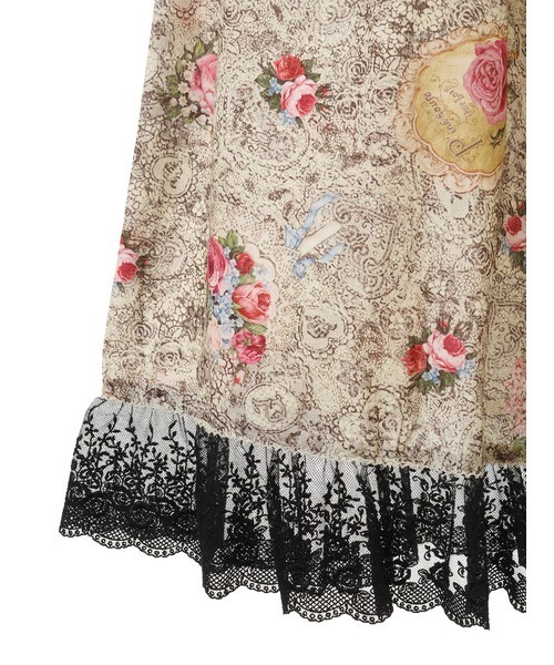 PINK HOUSE（ピンクハウス） スカート レースフラワープリントスカート