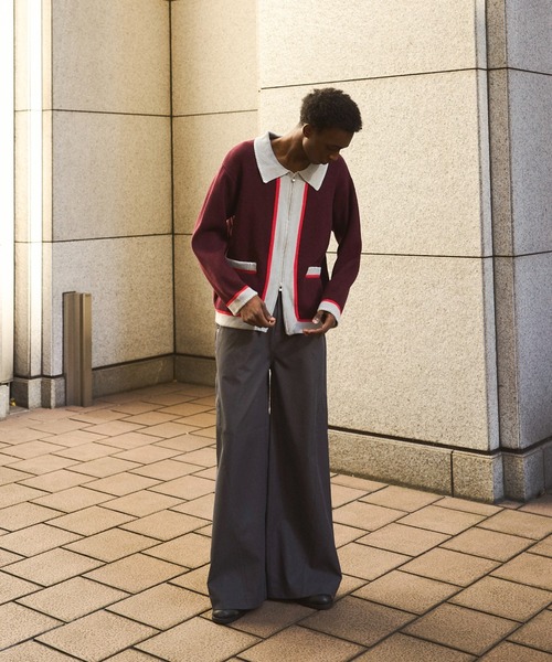 Camphor wood（カンファーウッド）の「double zip mix yarn knit