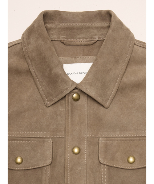 コート ジャケット ヌバックレザー トラッカージャケット メンズの画像