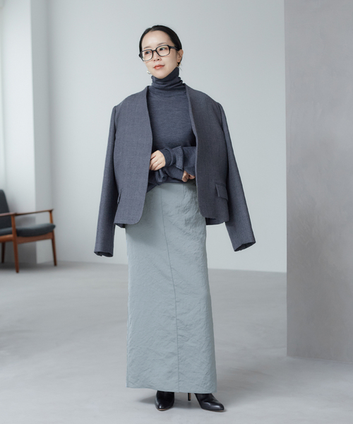 「Plage」 タートルネックニット FREE チャコールグレー レディース_画像2